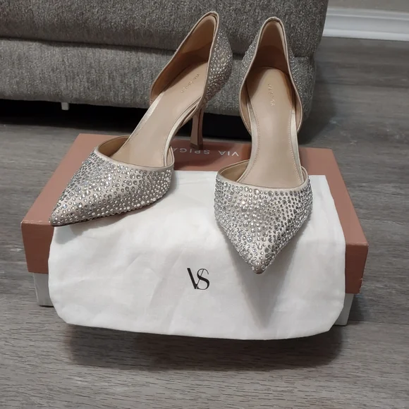 NIB Via Spiga Nude Ondine3 Pumps Size 8.5 - Picture 13 of 16